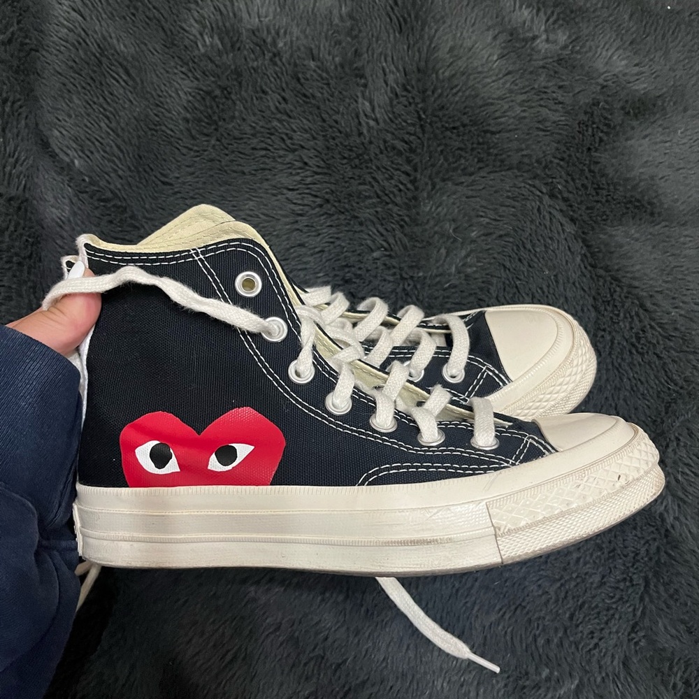 Comme des Garcons PLAY Black Converse High Top Chuck Taylor